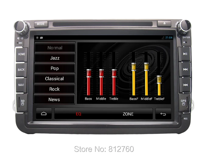 Perfect Android 8.1 Quad core 8 inch 1024*600 Car DVD GPS For VW GOLF 6 Polo Bora JETTA B6 PASSAT Tiguan Car Radio Head Unit+CANBUS 5