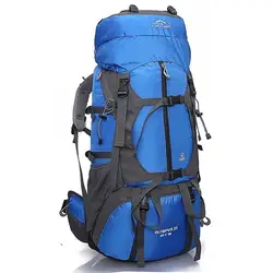 Большой емкости рюкзак для кемпинга 65L Открытый водонепроницаемый Пешие прогулки альпинистские дорожные рюкзаки нейлоновый армейский