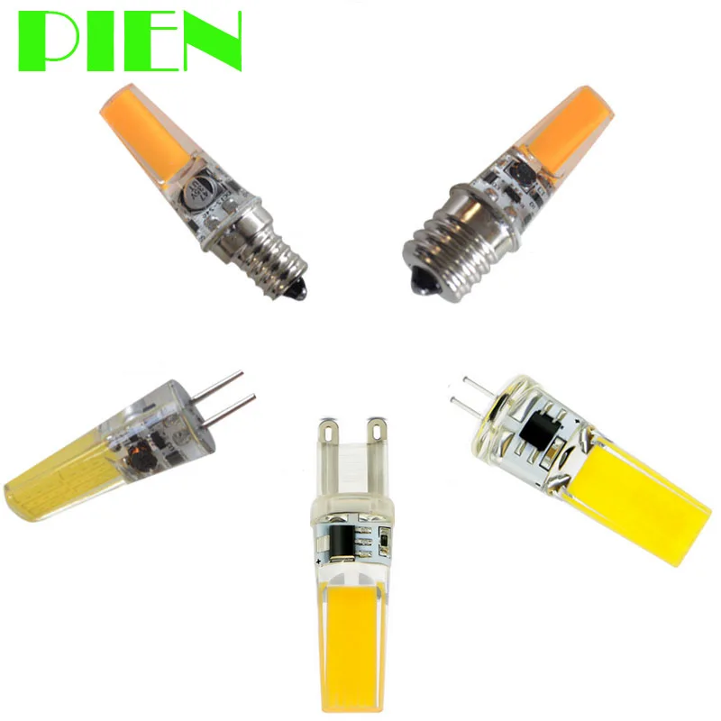 

E14 G9 12V LED Bulb COB Dimmable G4 E12 GY635 ampoule 24V 220V 110V Equivalent 60W Halogen for Home Chandelier 50pcs by DHL