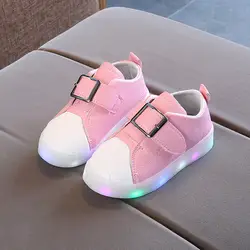 Davidyue светодио дный детская обувь для мальчиков и девочек жидкокристаллический освещенные мода детская повседневная обувь Повседневная
