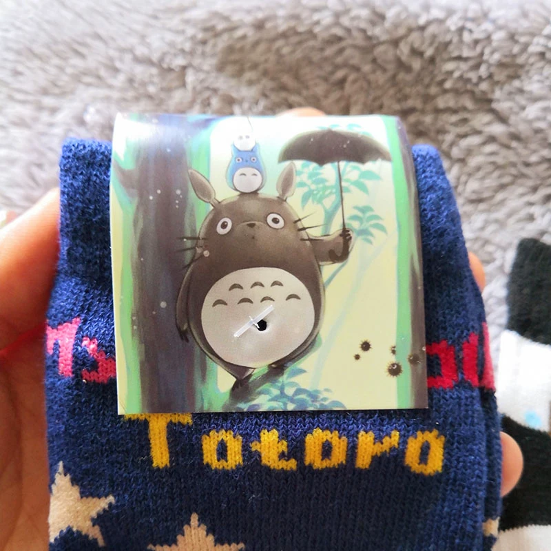 Totoro носки kawaii безбортные носки Harajuku catbus studio ghibli носки с героями мультфильмов для женщин и взрослых милые sox Разноцветные 10 пар/партия