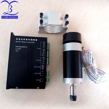 

500W DC Brushless Spindle ER11 DC0-48V Spindle Motor Carving With Fan +12-48V DCBrushless Motor Driver Controller