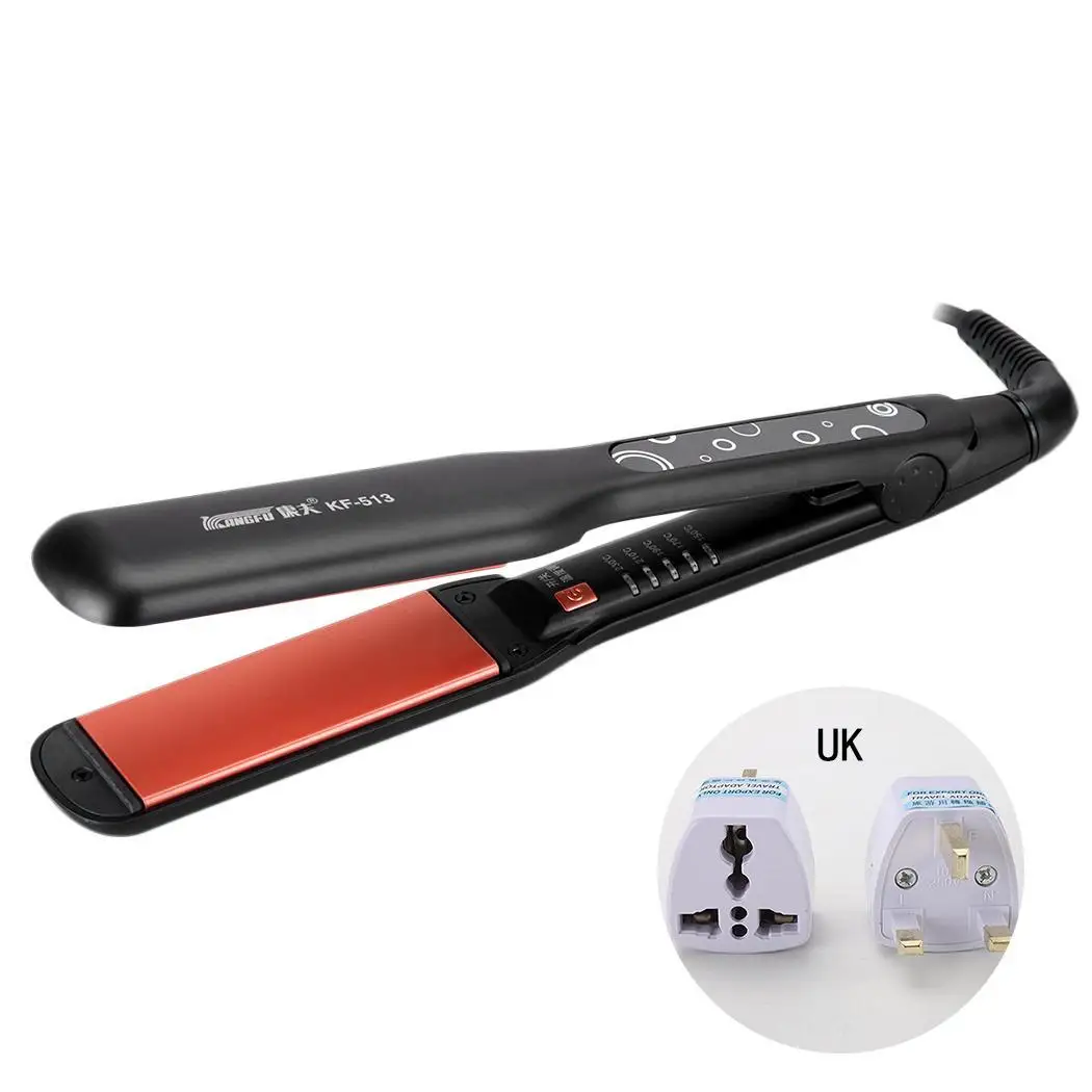 

Professional Ceramic Electric Hair Straightener Curler 5-Gear Temperatures Setting Portable DIY Straight Curl Hairstyle Tool