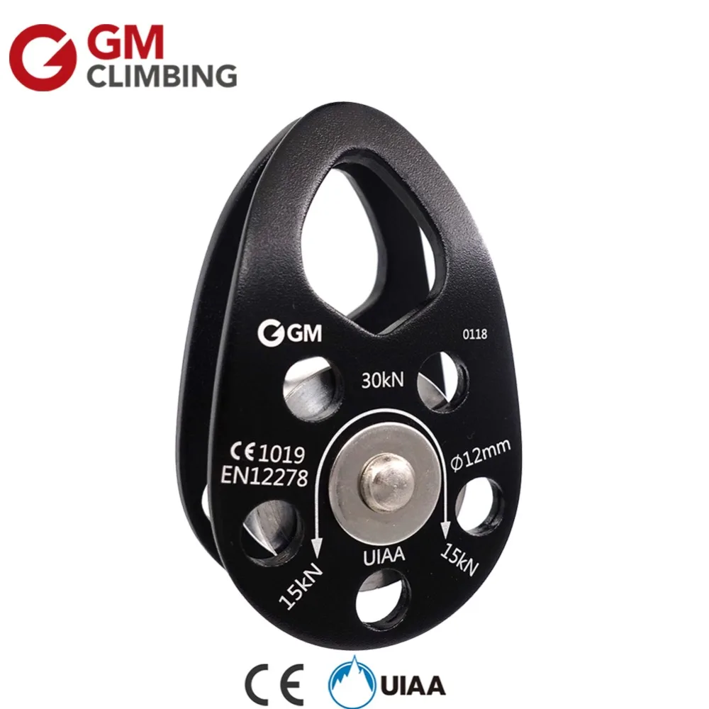GM Climbing Pulley CE / UIAA 30kN Swing Cheek Micro Rope Pulley Outdoor