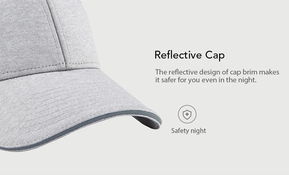 Xiaomi Youpin Trendy Solid Color Reflective Baseball Mi Cap Hat Sweat Absorption Reflective Snapback Hip Hop For Men and Women (3)