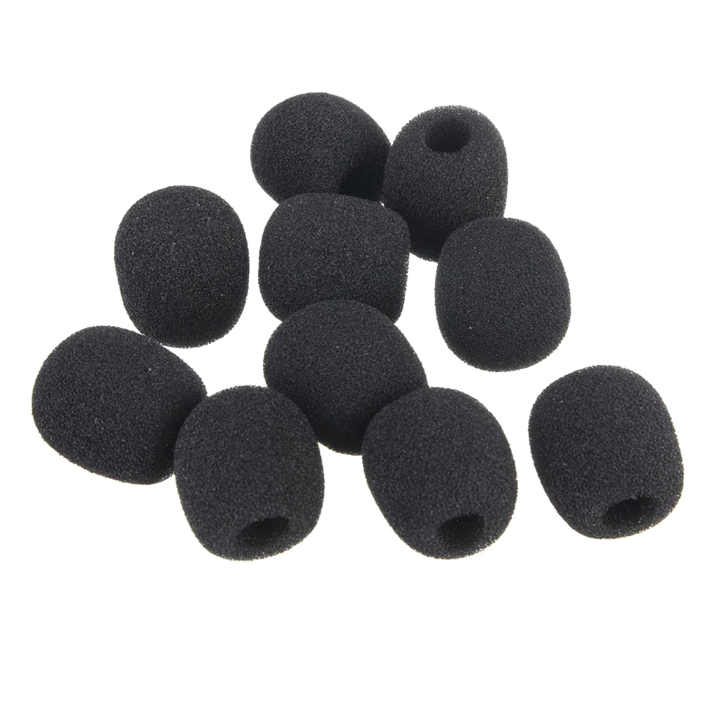 Universal 10x Lavalier Lapel Microphone Mic Foam Covers Windscreen Windshield for Stage Speech Meeting Accessory