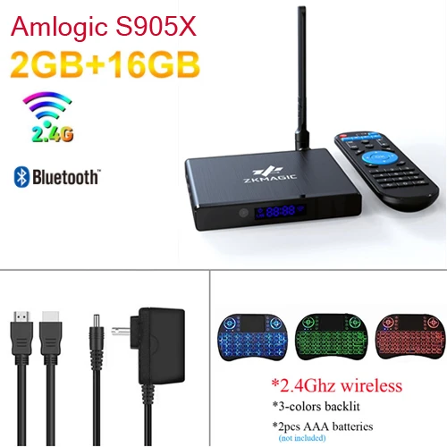 ТВ приставка Android 7,1 Смарт ТВ приставка Amlogic S905X четырехъядерный 2 Гб 16 Гб 2,4G Wifi bluetooth 4K ТВ приставка pk x96 Мини Смарт ТВ приставка - Цвет: 2GB 16GB I8 Backlit