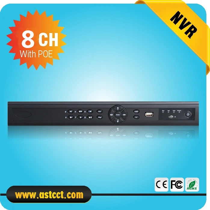 Обнаружение лица Full HD 1080 P CCTV NVR 8CH wih 8ch POE для ip камеры HDMI Сеть видео рекордер 8