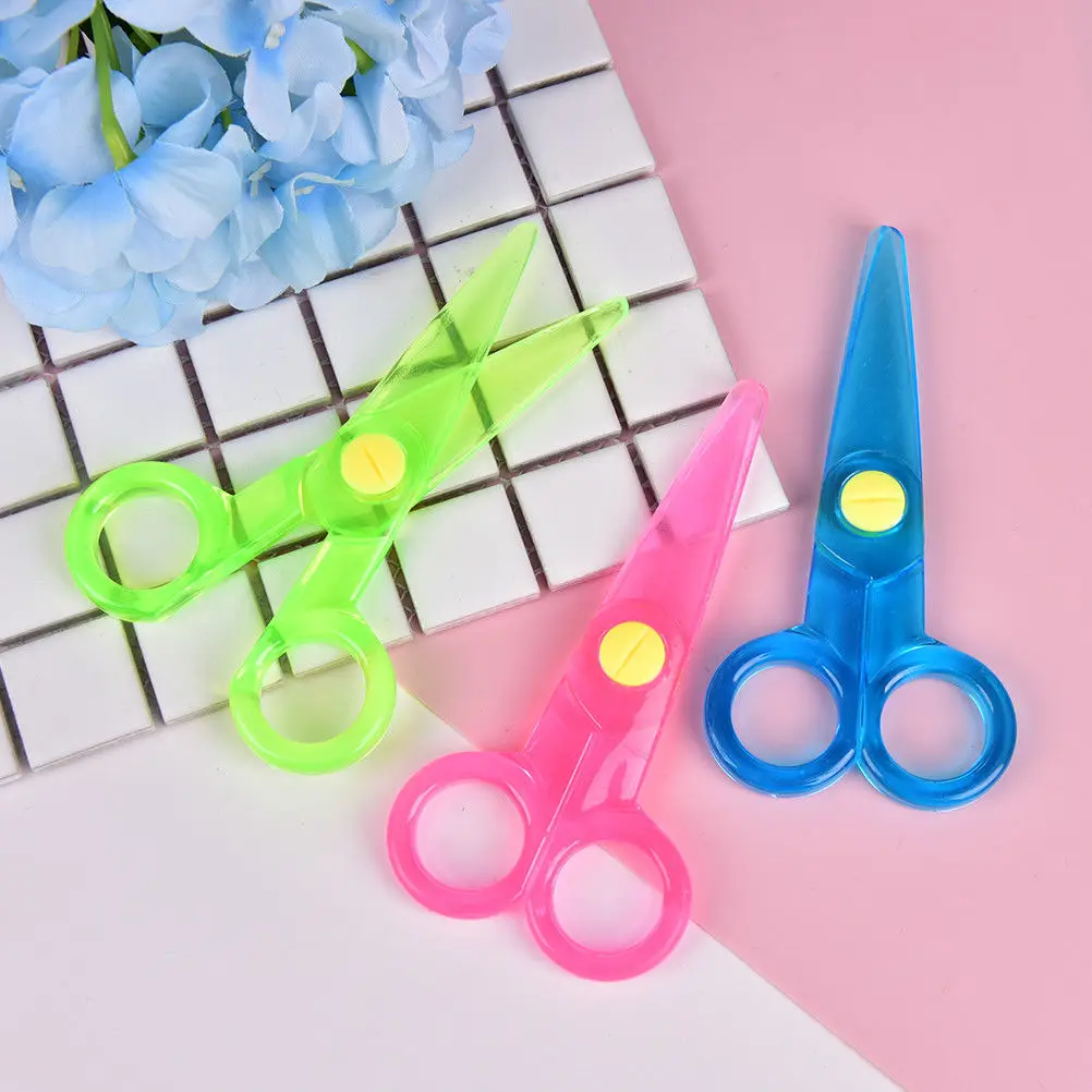 1 шт. детские пластиковые мини ножницы для фотоальбома|safety scissors|children safety scissorsplastic