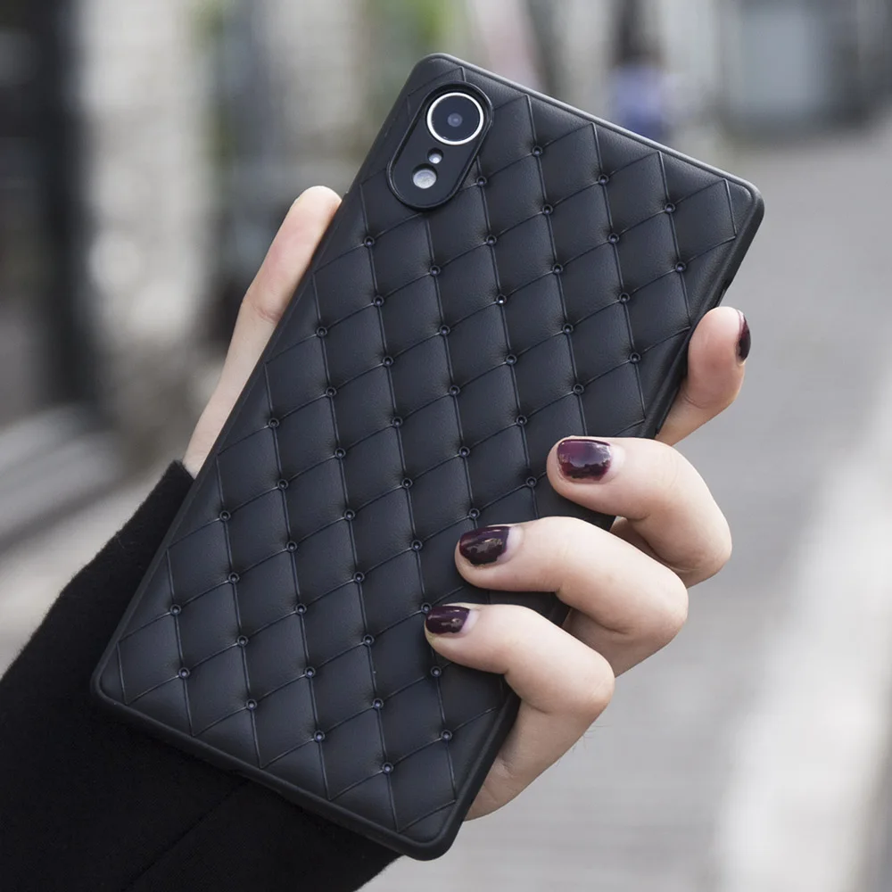 Breathable Leather Design Texture Case For Iphone X XR XS MAX Anti Shock Soft Silicone 7 8 Plus Cute Phone | Мобильные телефоны и
