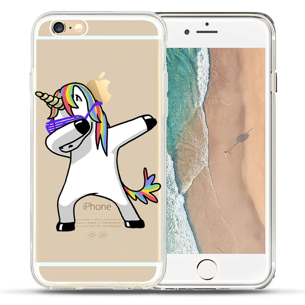 Cartoon Case For iPhone X 8 7 6 6S Plus 5 5S SE Case Silicone Cute Animal For fundas iPhone 6 6S 7 8 Plus Unicorn Cat Dog Covers