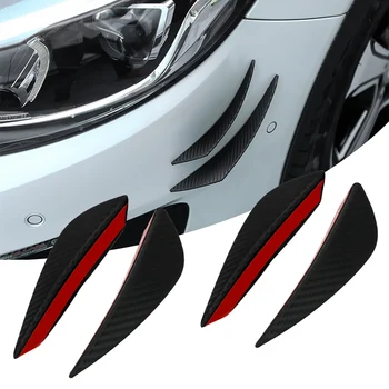 

4 Pieces/Set Car Bumper Stickers Streamline Decoration Strip Car Front/Rear Edge Corner Guard Bumper Scratch Protection