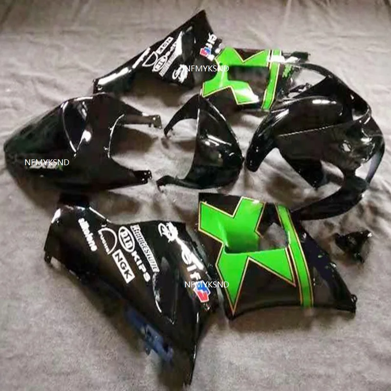 Кузов мотоцикла для KAWASAKI NINJA cool ZX 6R 05 06 636 black greens ZX6R 2005 2006 комплект