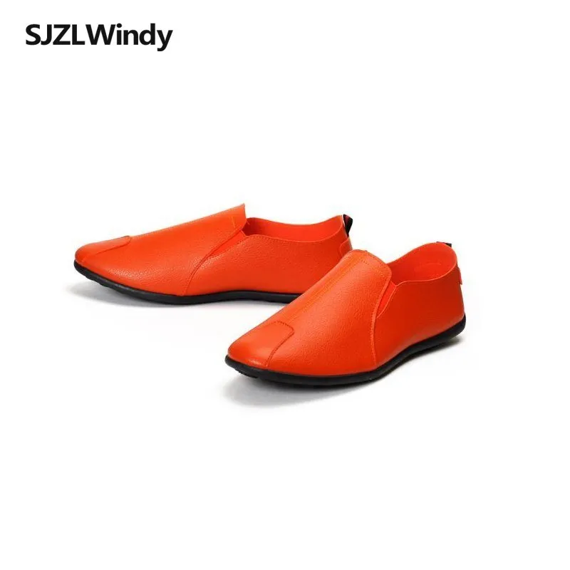 

Men Shoes Genuine leather Comfortable Men Casual Shoes Footwear Chaussures Flats Men Slip On Lazy Shoes Zapatos Hombre