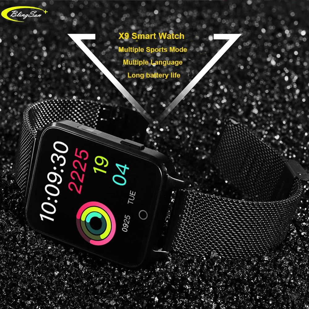 

X9 1.54 inch Multi-Touch Screen IP68 Waterproof Smart Watch Heart Rate Monitor Smartwatch Sports Smart Bracelet for IOS Android