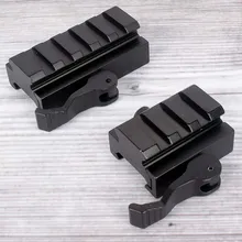 3 Slot 5 Slot Quick Release Detach QR QD 1/2" INCH Mini Riser Block Mount QD Cam Lever For 20MM Picatinny Rail+Wrench