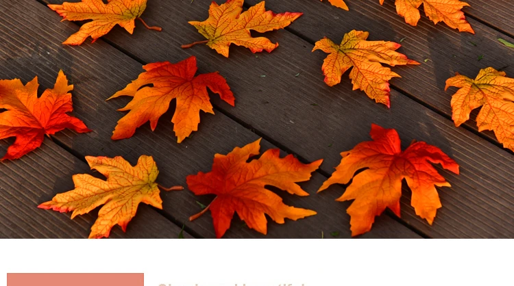 10 шт., искусственный шелк, красные осенние кленовые листья для дома, свадебные украшения, скрапбукинг, ремесло, Осенние яркие искусственные листья цветов