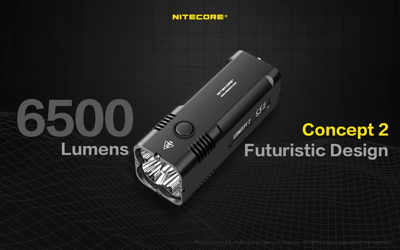 Новое поступление, Nitecore Concept 2 CREE XHP35 HD светодиодный фонарь светильник 6500 люменов, супер яркий светильник-вспышка с дальностью луча 398 м