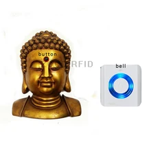 Фигурка Будды стиль водонепроницаемая Кнопка музыка домашний Водонепроницаемый дверной звонок AC-220V беспроводной дверной Звонок