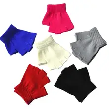 Половина Finger пальцев сплошной; Лидер продаж; платье для маленьких девочек Одежда для мальчиков на зиму для маленьких мальчиков для маленьких девочек Перчатки теплые варежки детские Перчатки