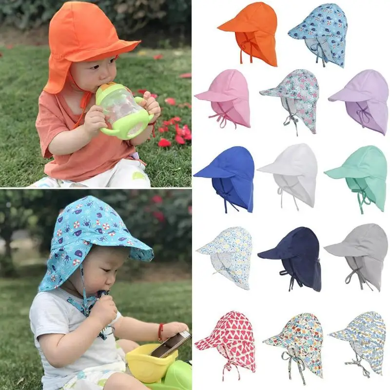 

SPF50 + Kids Sunscreen Hat Breathable Mesh Cloth Quick Drying Baby Sun Cap Swim Hat Outdoors Cap Ultraviolet Headwear Baby Hat