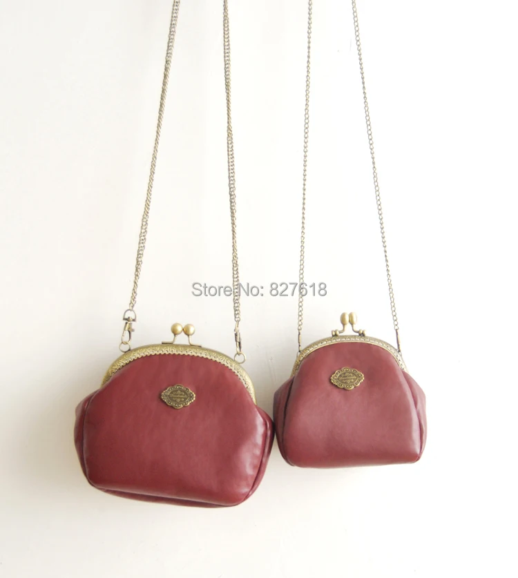 Color puro clásico de color negro pequeño bolso monedero de la cadena del  vino rojo de la vendimia tallada netal clip bolsa|small handbag|chain  pursewine red - AliExpress