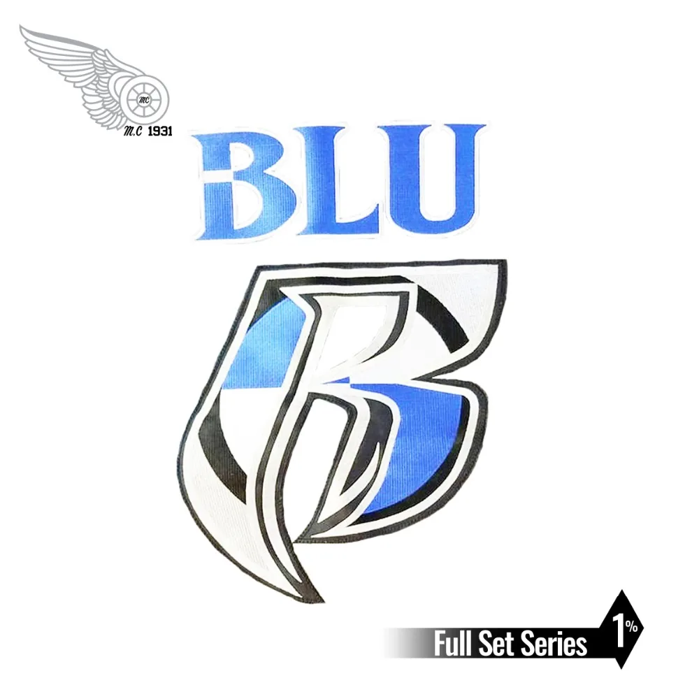 Рок BLU крутые всадники горячая Распродажа вышитый патч полный задний большой