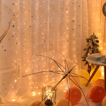 

3Mx3M 300LEDS Fairy Led string light with Memory function for Christmas party garland curtain wedding Decoration Twinkle Lights
