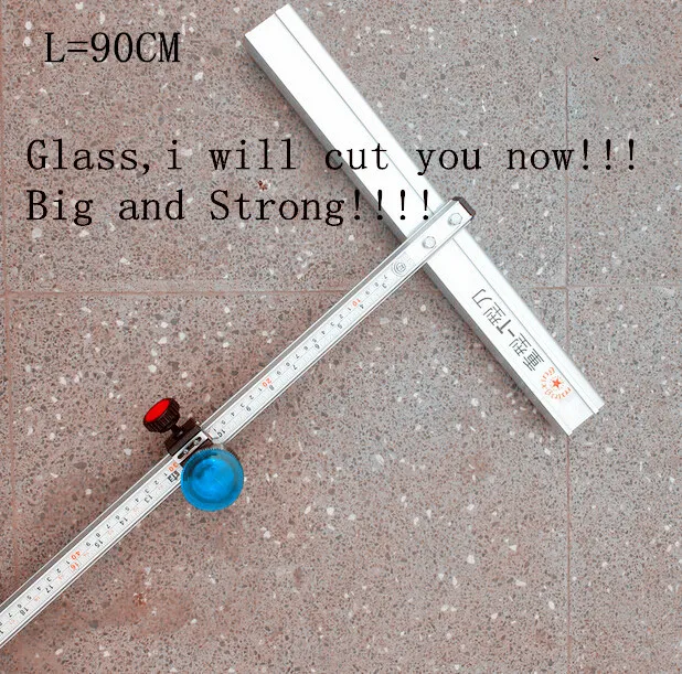 90cm Length T Type Aluminum Alloy Glass Cutter Tool FR