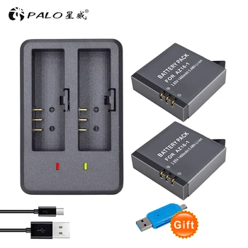 

PALO 2PCS 1400mAh AZ16-1 Digital Camera Battery Pack For xiaomi-xiaoyi sport camera +2 slots charger