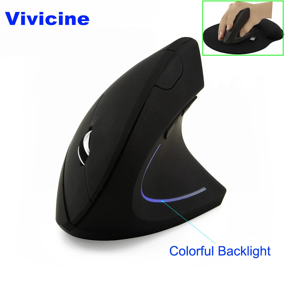 Vivicine Wireless Mouse Ergonomic Optical 2.4G 800/1200/1600DPI Vertical Wireless Mouse Projector Accessories Vivicine Wireless Mouse Ergonomic Optical 2.4G 800/1200/1600DPI Vertical Wireless Mouse Projector Accessories