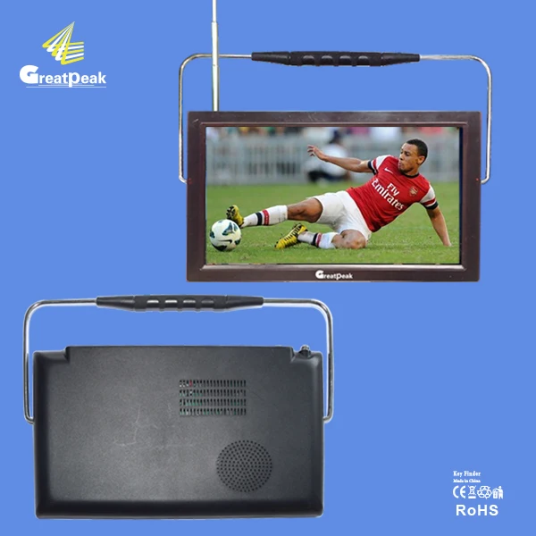 12V DC 9 inch portable TV with built-in tunner DVBT,DVB-T,DVB-T2 transmitter receiver built-in digital TV