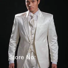 На заказ популярные серебряные белый жених мужской смокинг костюмы, на заказ серебристый белый смокинг, с учетом 2 кнопки пик нагрудные мужские костюмы