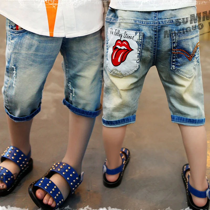 High quality summer children jeans capris baby/boys Casual jeans pantsin Pants from Mother