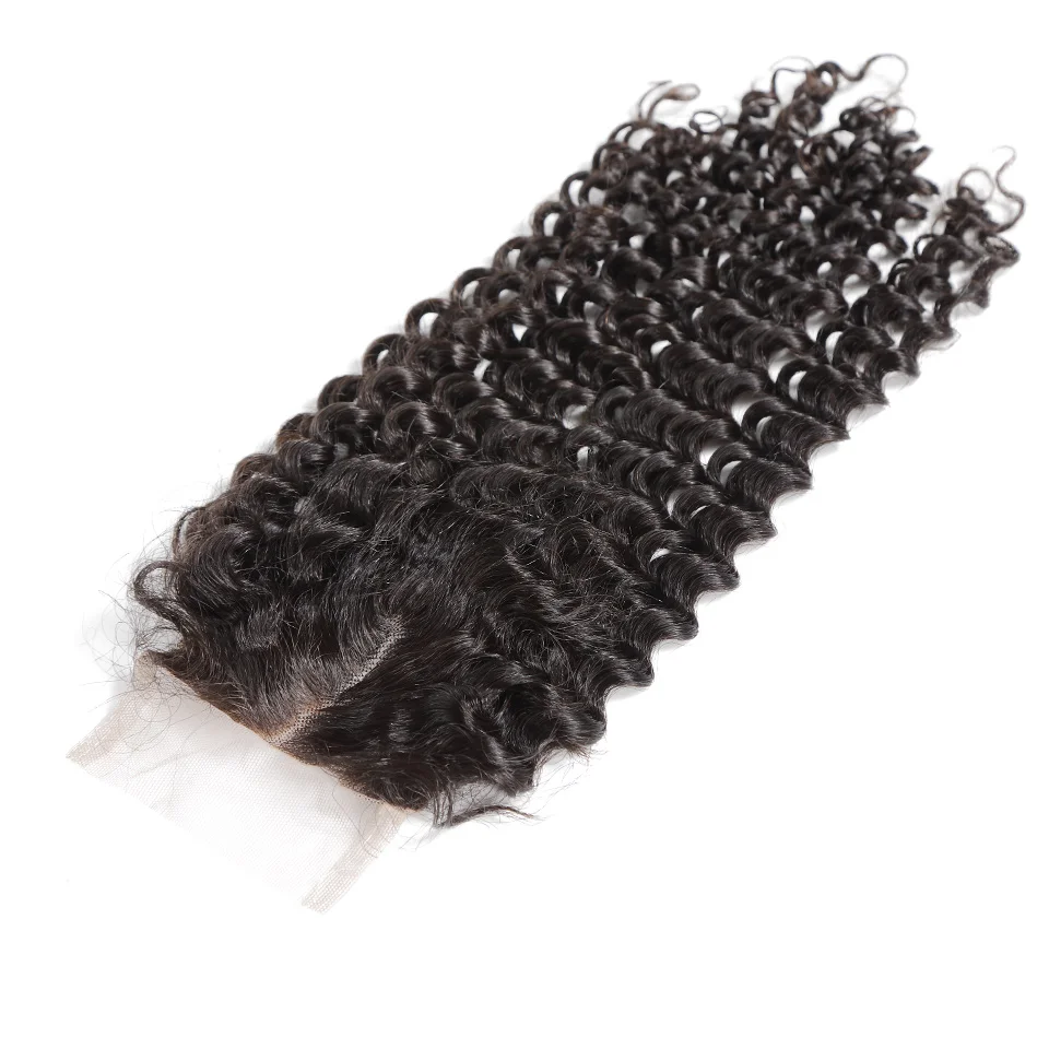 Luvin малазийские кудрявые волосы на шнуровке человеческие волосы средняя часть отбеленные узлы с детскими волосами бразильская глубокая волна свободная часть