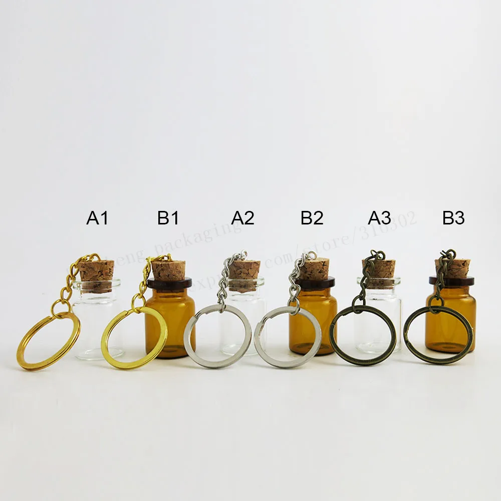 500X10 мл 8 м 7 мл 6 мл 5 мл пустые Мини бутылки AmberGlass брелки для ключей маленькие желающие флакон с пробкой художественные банки для браслеты-подарки - Цвет: 5ML A3