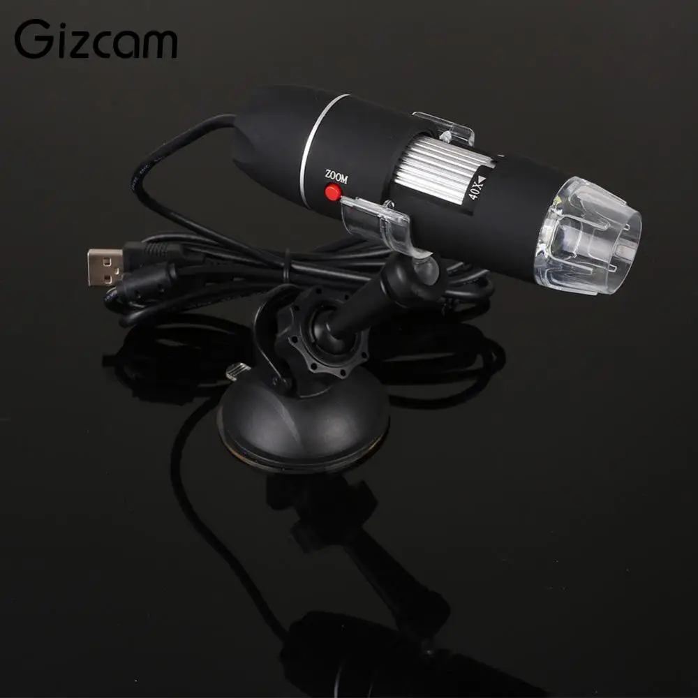 Gizcam портативный 1000x цифровой USB микроскоп 8 LED эндоскоп HD лупа видео камера высокое