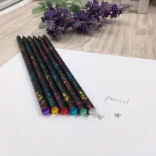 12 pcs/lot DIY Cute Plastic Black refilled Durable HB Painting Drawing Pencil Diamond Earsers For Office and school supplies