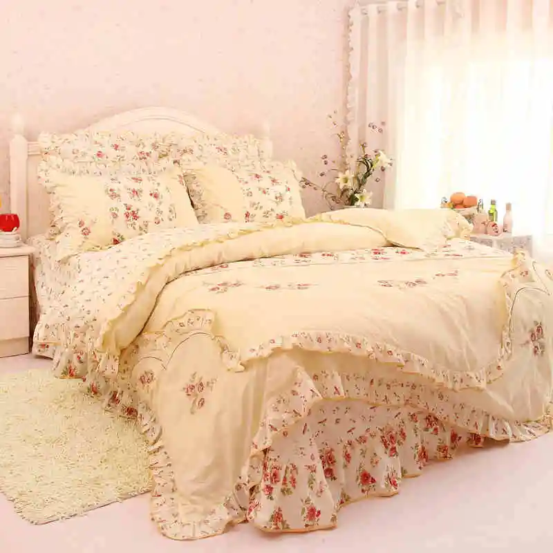 

Romantic Purple Floral Bedding Set,Girls Purple Queen Duvet Cover Set