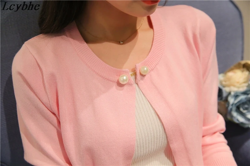 

Lcybhe Newest Knitted Cardigan Women Sleeve Women Sweater Cardigan Female Single Button Pull Femme-xh-18