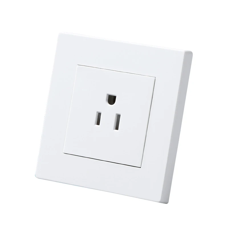 

Electrical Socket White American Socket Wall Power Outlet Panel US Standard 125V 86X86mm