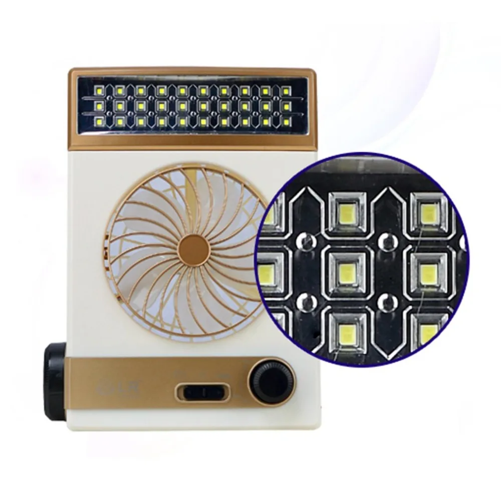 Ventiladores de refrigeración con ventilador de energía Solar de tamaño portátil con lámpara Led aire acondicionado para el hogar Oficina Exterior Camping verano ventilador