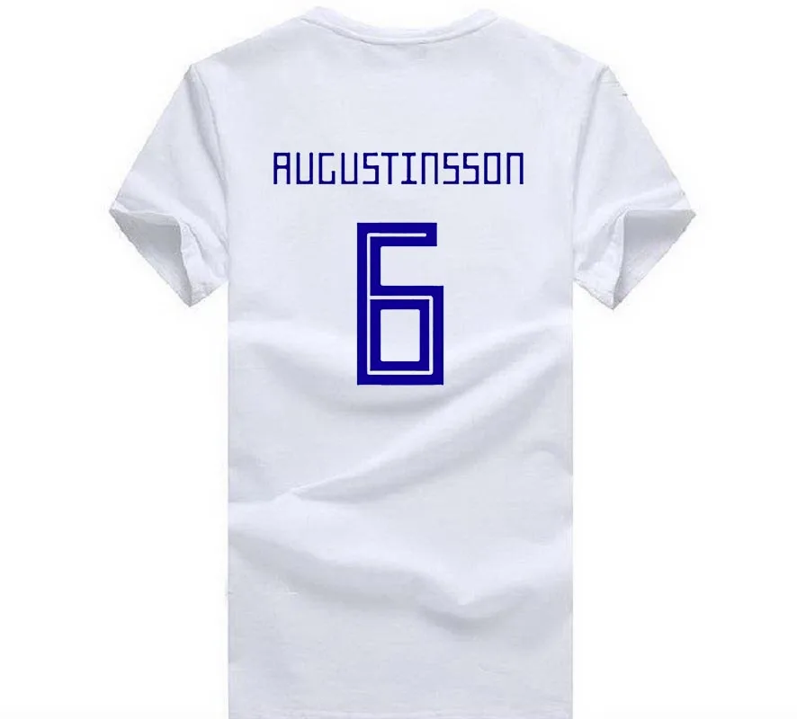 Россия Wor1d Кубок Мода AUGUSTINSSON 6 футболка футболист Топ Футболка для мужчин 100%