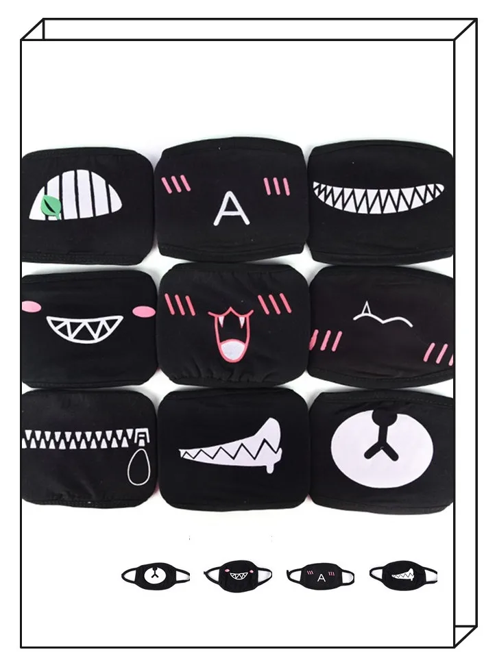 Женские Мужские Мультяшные хлопковые маски со ртом для лица Пылезащитная маска для лица аниме Муфельная горячая распродажа