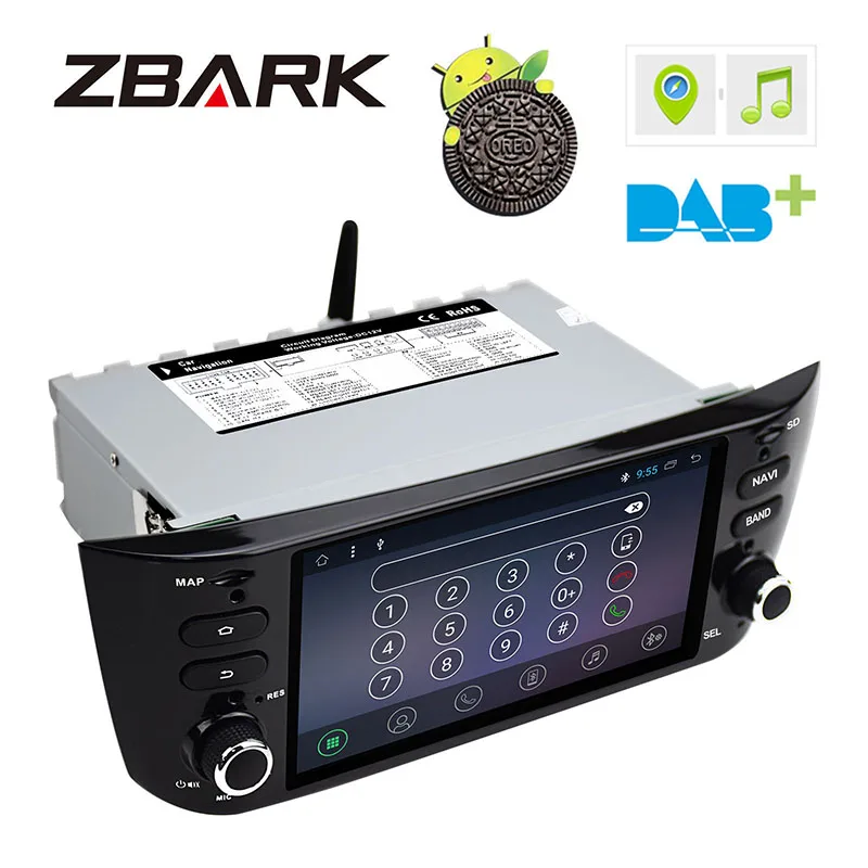 Top 6.2" Android 8.1 Car Radio Player Radio GPS WiFi DAB+ Canbus for FIAT Punto 199 310 / Linea 323 2012 2013 2014 2015 2016 YHLYT3L 1