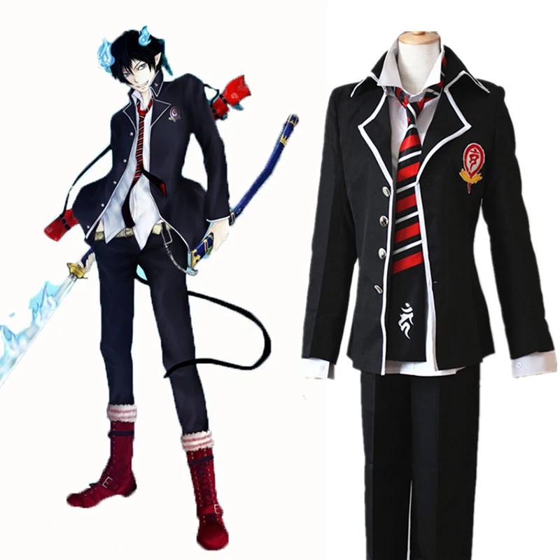 Аниме Ao no Exorcist Blu Exorcist Окумура Рин Юкио Окумура Косплей Костюм JP Scuola Uniforme