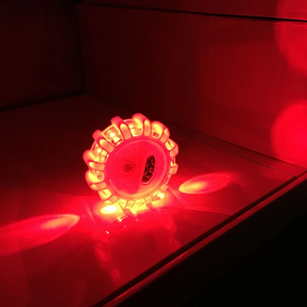 

Mini 12 LED 8 Mode Emergency Rescue Safety Road Flare Flashing Warning Alarm Light Magnetic Base Disc Beacon For Car Truck Boat