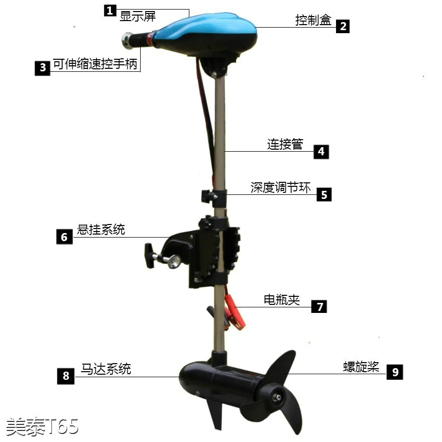 

New Boat Engine Mattel T65 T110 Electric Propulsion 12 V Electric Motor Boat Ship Outside Machine