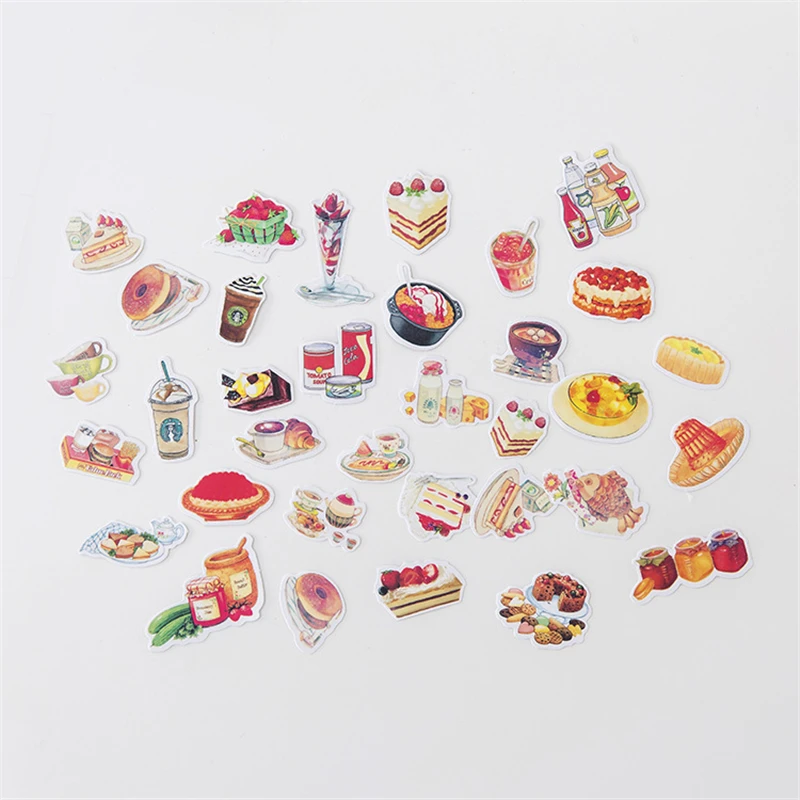 

Cute Cartoon Food Decorative Stickers DIY Decoration Diary Stickers kawaii Stationery Sticker School Supplies Children Gift