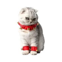 Рождественский праздник для питомца collier chat Costume Pet Cat Dog красный ошейник набор одежды для маленьких животных Товары для домашних животных